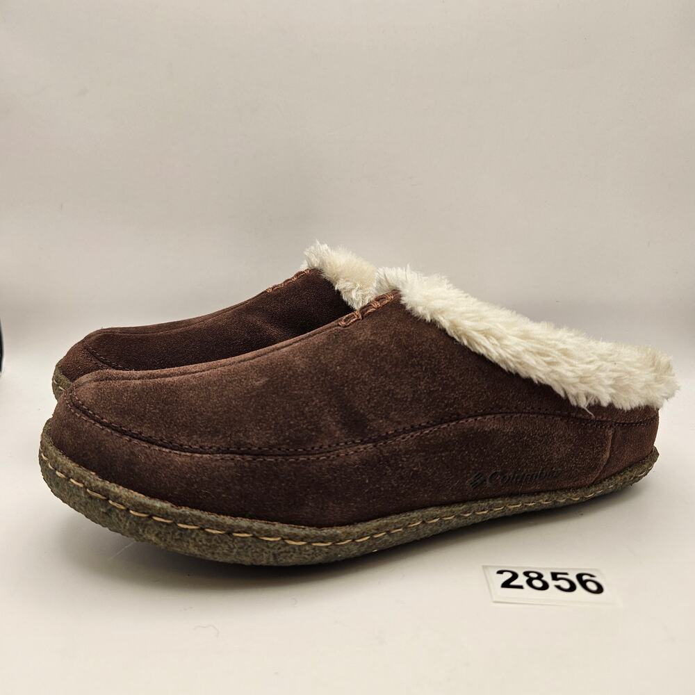 COLUMBIA MEN'S 7 DUNMORE HILL SLIPPER SHOES BROWN SUEDE YM1405-248